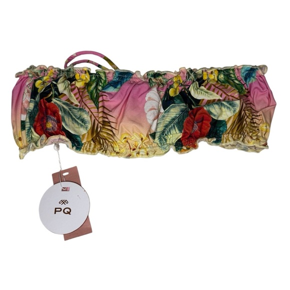 Women's Tropical Print Bandeau - Picture 1 of 3
